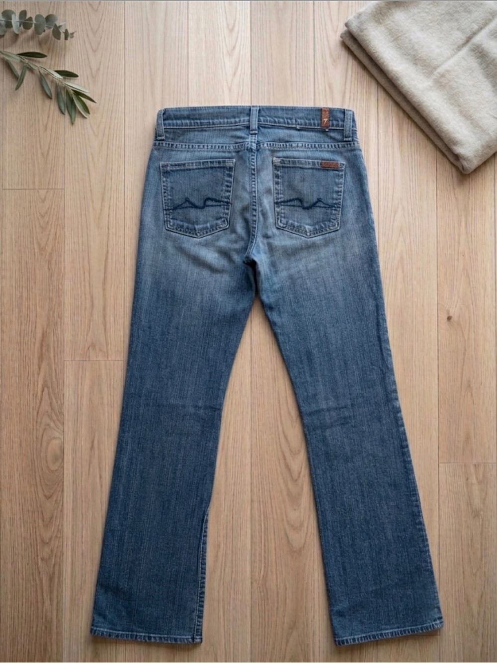 7 For All Mankind Light Blue Flare Jeans